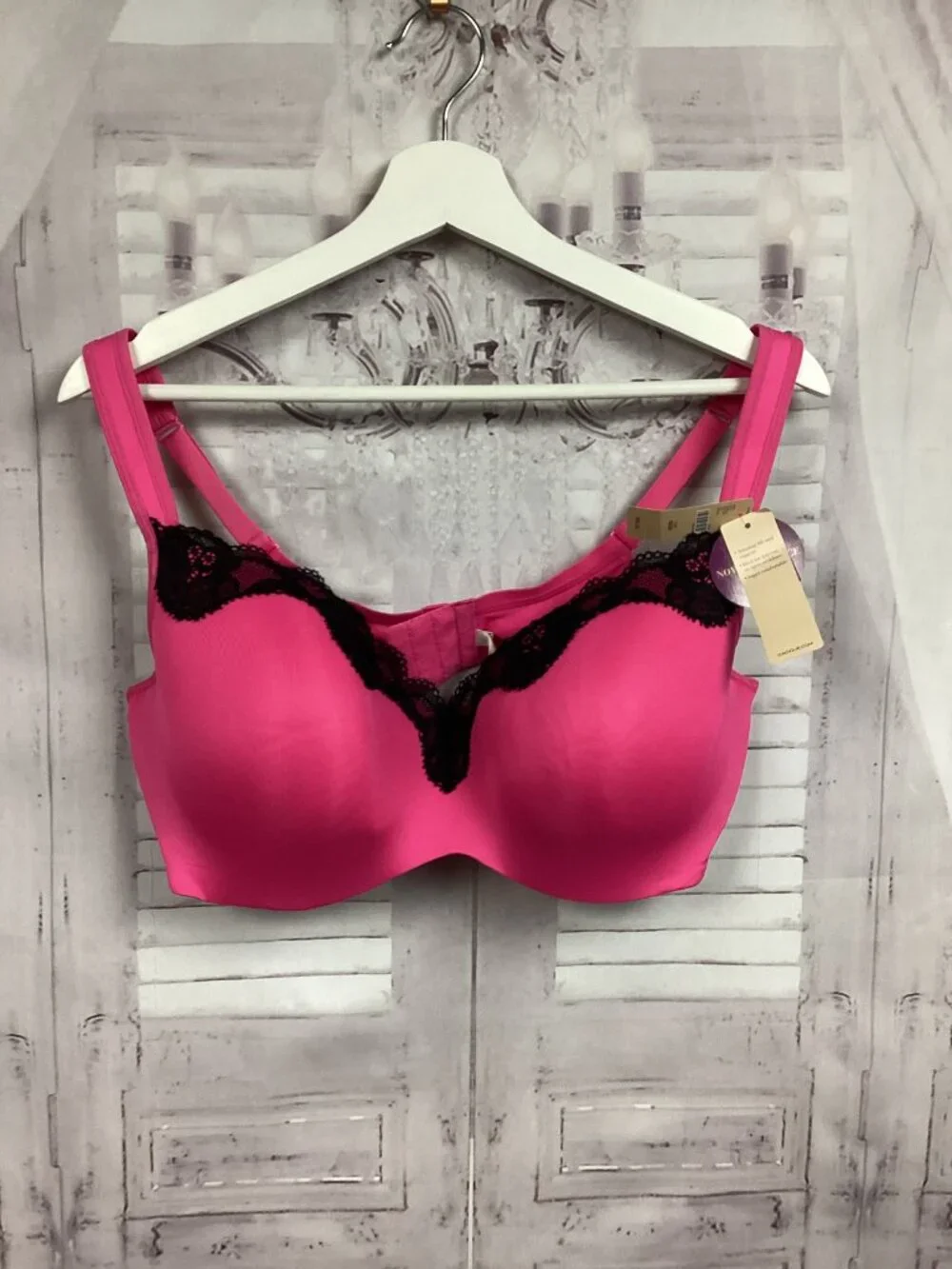 Cacique Pink Bra Lace Trim Balconette NWT 42DD
